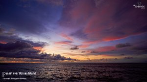 Sunset over Borneo Island